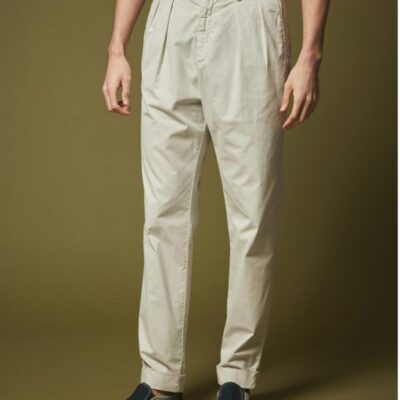 Hot Hartford Hartford France Tom Pleated Light Chino – Chalk