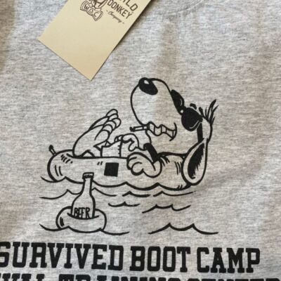 Hot Wild DonHot Wild Donkey Company Snoopy Boot Camp T-Shirt Grey