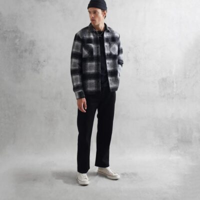 Online Wax London Wax London Clothing Whiting Overshirt – Charcoal Pine Grey