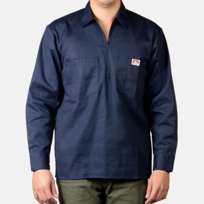 Online Ben Davis Ben Davis Half Zip Long Sleeve Solid Navy