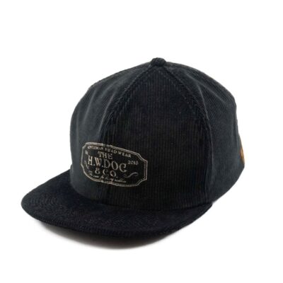 New H W Dog & Co H W Dog & Co D-00004 Trucker Cord Cap Black