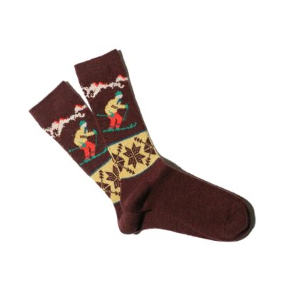 Online Anonymousism Japan Anonymousism Japan Ski Socks – Wine Burgundy