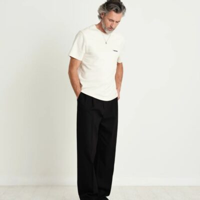 Clearance  Wax London Wax London Clothing Milo Wider Cut Trouser Black