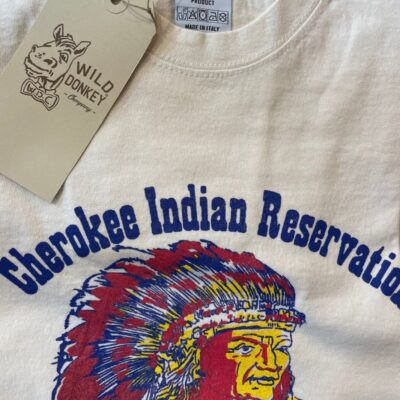 Hot Wild DonHot Wild Donkey Company Vintage Cherokee Native American T-Shirt Off White