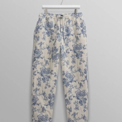 New Wax London Wax London Kurt Trouser Floral Jacquard Light Blue