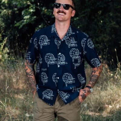 Online Kytone Kytone Motorsport Outline Hawaii Skull S/S Shirt Navy